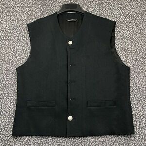 Turbulence Par Simon Sebag Vest Men‎ Large Black Button Up Pocket L